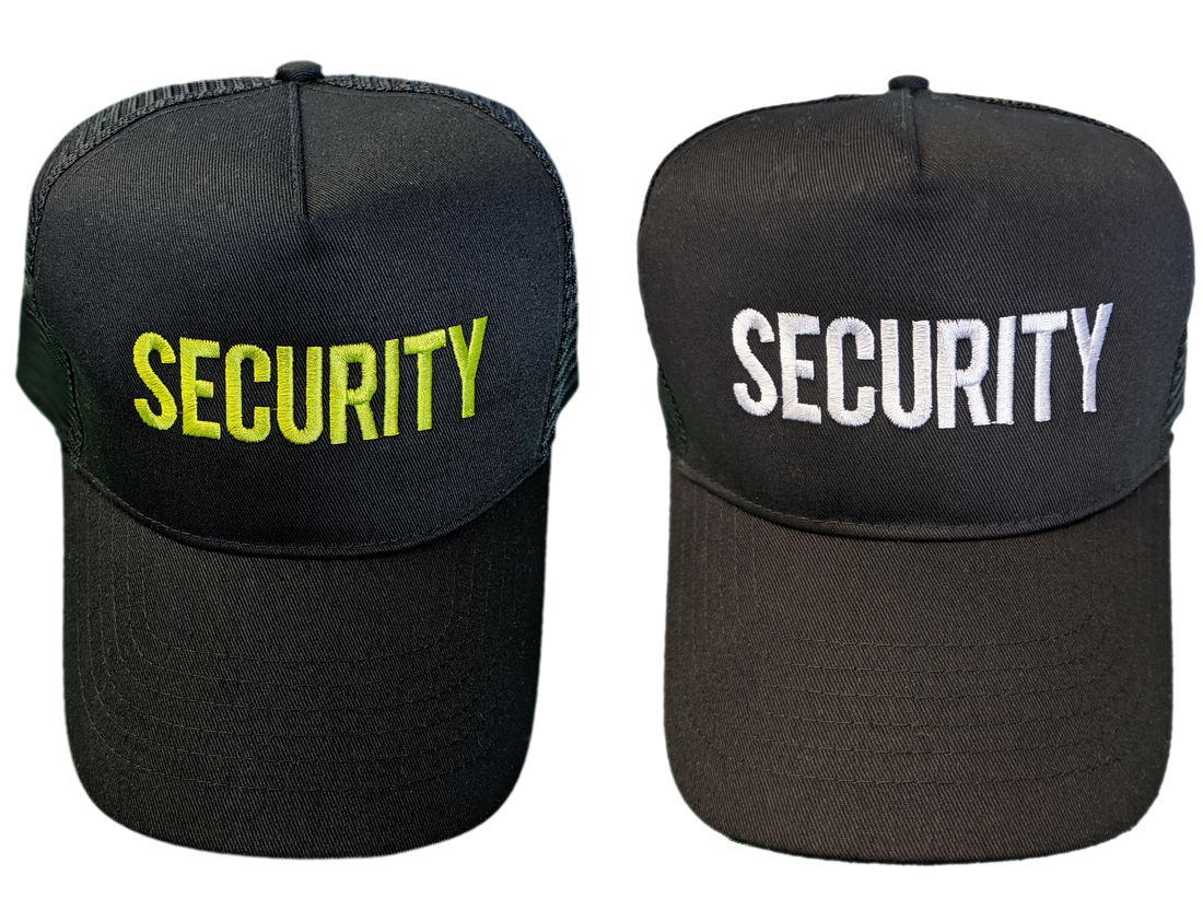 High Quality Security Baseball Hats In Stock | Embroidered In NJ USA