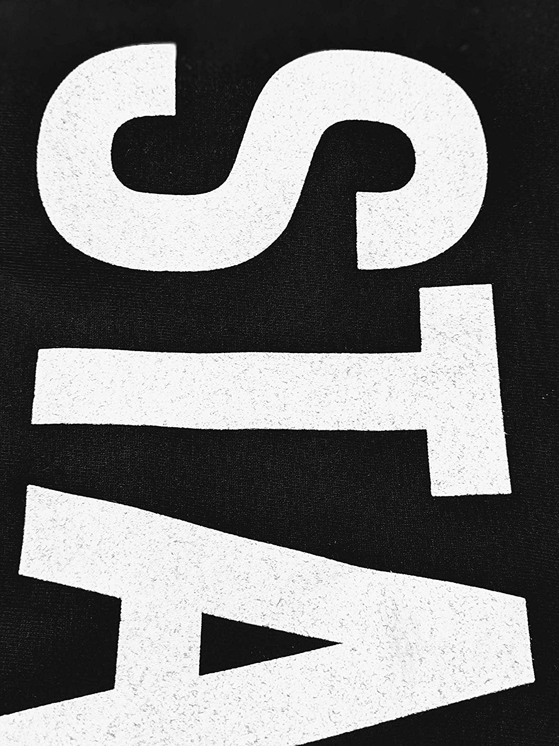 Staff Mens Crewneck Sweatshirt Screen Printed USA Black & White