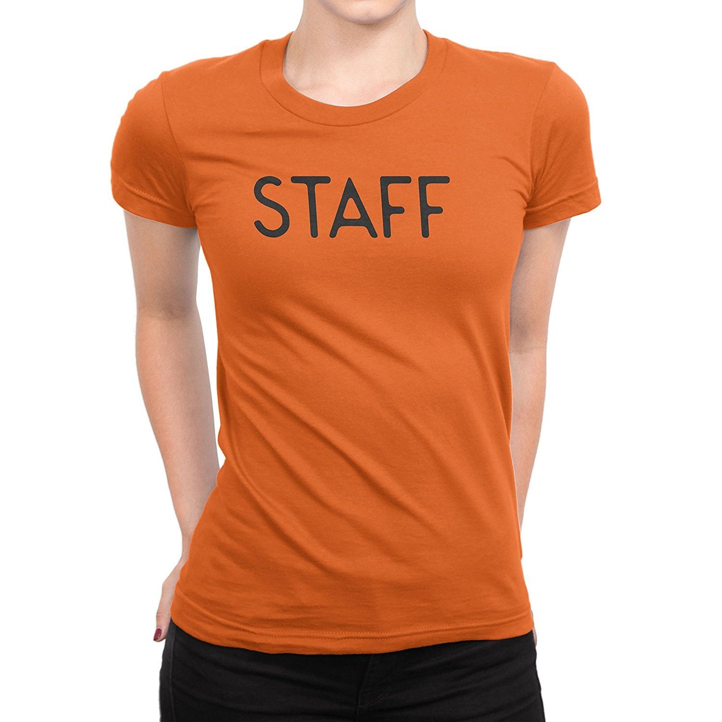 Staff Ladies Neon Orange T-Shirt Style 2