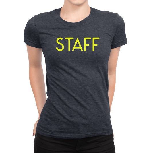 Staff T-Shirt Ladies Screen Printed Tee Front & Back Design Event Shirt