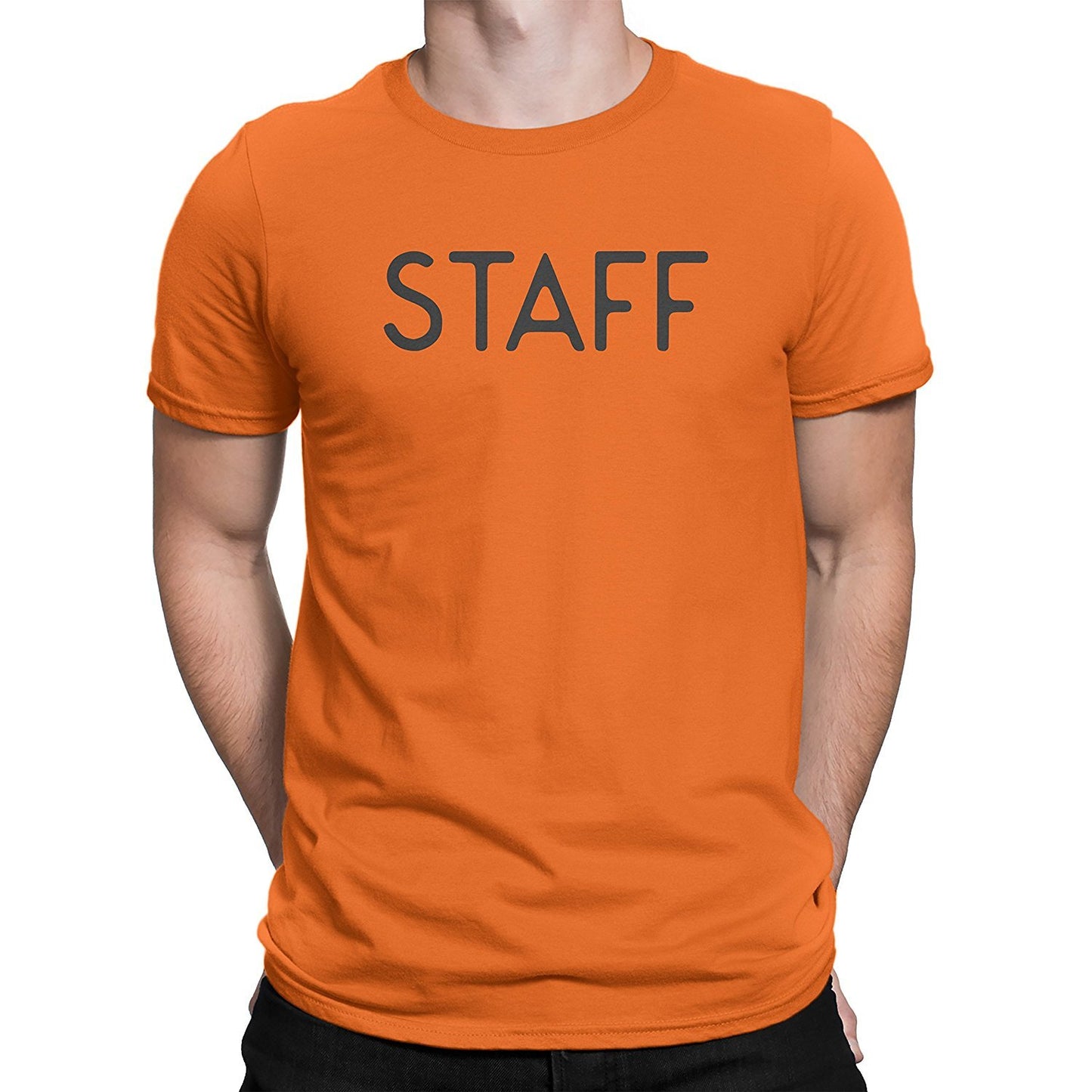 Staff Tee Neon Orange T-Shirt Style 2