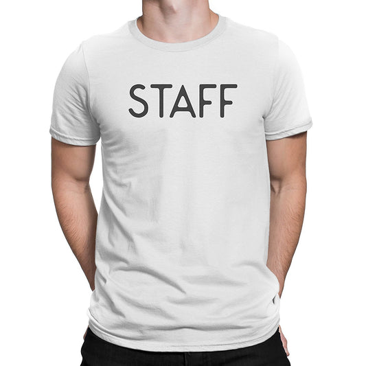 Staff Mens White T-Shirt Style 2