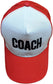 Coach Baseball Hat Embroidered USA Recycled Cotton Mesh Trucker Cap