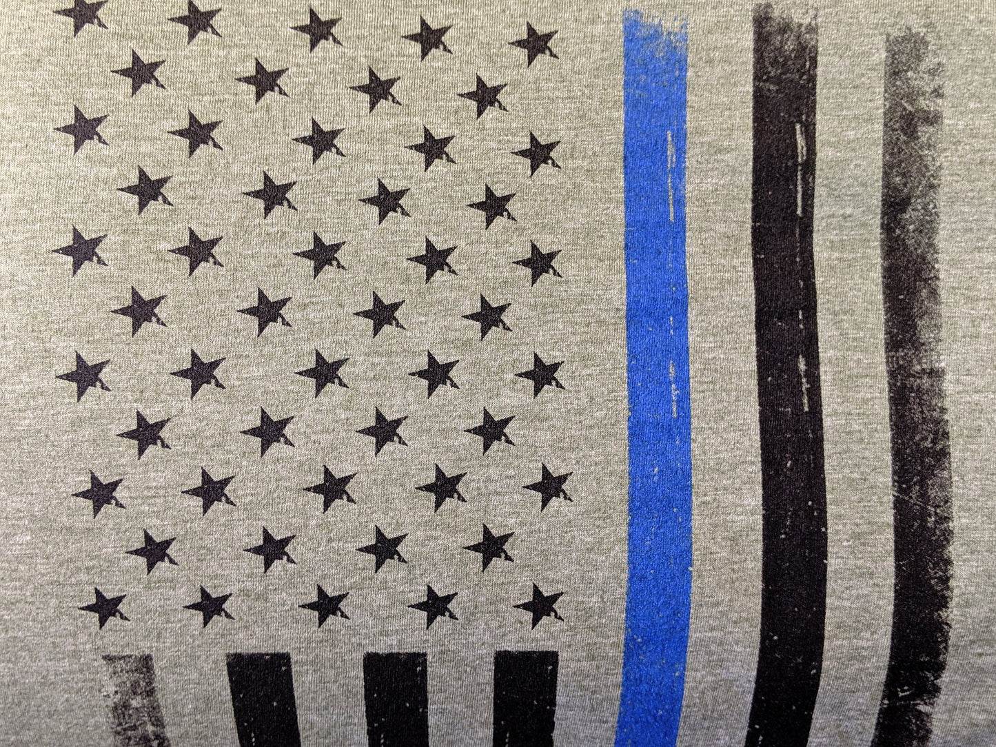 Premium Soft Ringspun USA Flag Blue Lives Matter Lightweight T-Shirt