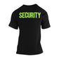 Black & Neon Security Tee Front & Back Screen Printed Men's T-Shirt