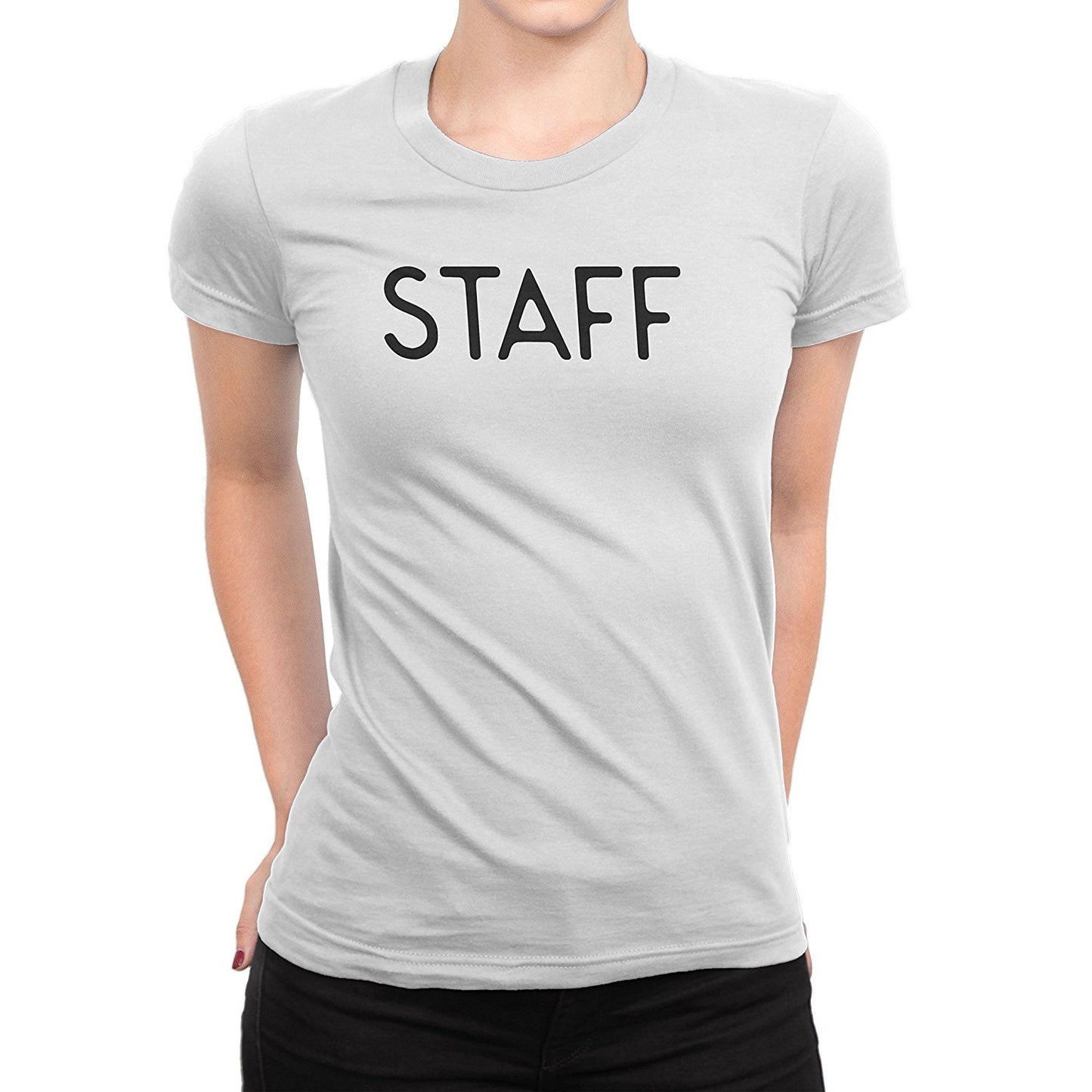 Staff Ladies White T-Shirt Style 2