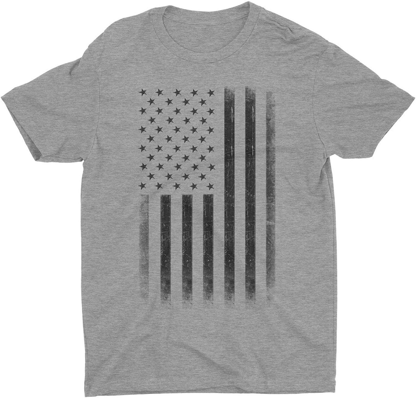 Men's USA Flag Tee Premium Soft Ring-Spun Retro Vintage T-Shirt
