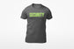 Charcoal & Neon Security Tee Front & Back Screen Printed Men's T-Shirt
