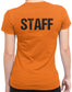 NYC FACTORY Staff Ladies Tee (Distressed, Orange, Women's XL)