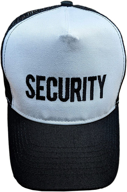 Security Baseball Hat Embroidered USA Recycled Cotton Mesh Trucker Cap